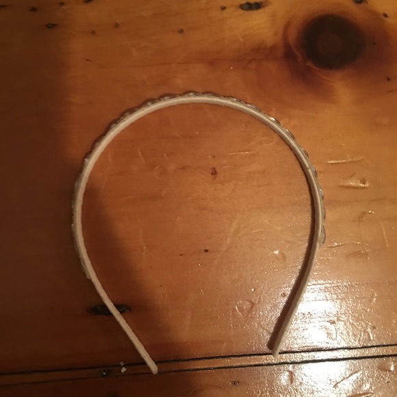 J. Crew Jeweled Cream Thin Headband - Picture 4 of 4